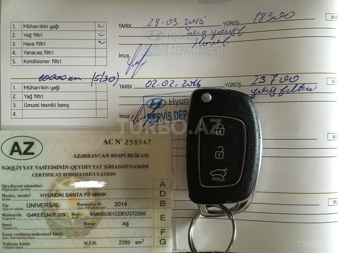 Hyundai Santa Fe 2014, 24,000 km - 2.4 l - Bakı