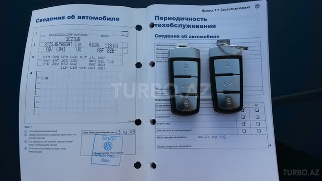 Volkswagen Passat 2008, 121,000 km - 1.8 l - Bakı
