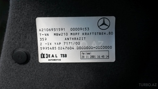 Mercedes E 320 2001, 85,755 km - 3.2 l - Bakı