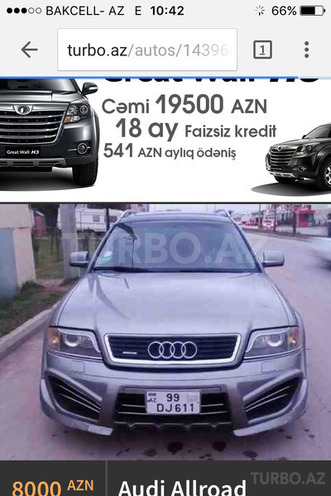 Audi A6 allroad 2002, 135,000 km - 2.7 l - Naxçıvan