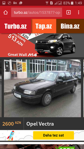 Opel Vectra 1991, 222,408 km - 0.2 l - Bakı