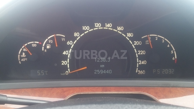 Mercedes S 320 1999, 259,000 km - 3.2 l - Bakı