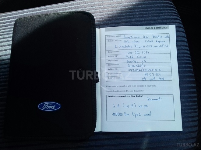 Ford Fusion 2008, 93,137 km - 1.4 л - Bakı