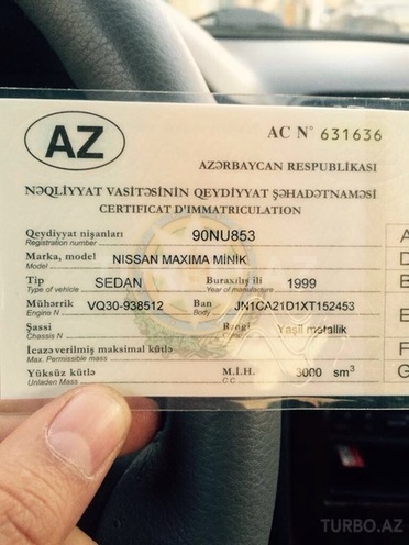 Nissan Maxima 1999, 398,495 km - 0.3 л - Bakı