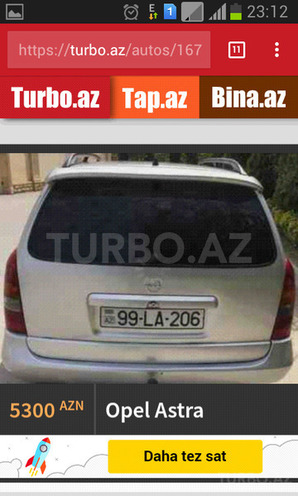 Opel Astra 2000, 328,650 km - 0.2 l - Xırdalan