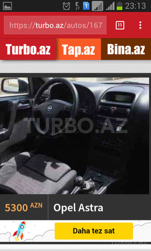 Opel Astra 2000, 328,650 km - 0.2 l - Xırdalan