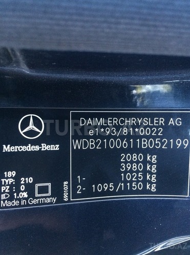 Mercedes E 240 2000, 285,000 km - 2.4 l - Bakı