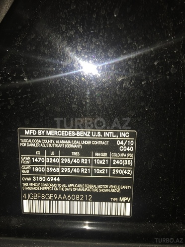 Mercedes GL 550 2010, 101,000 km - 5.5 l - Şəmkir