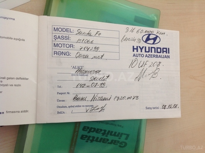 Hyundai Santa Fe 2007, 50,000 km - 2.7 л - Bakı