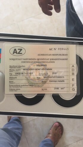 Mercedes Vito 2007, 275,000 km - 2.2 l - Bakı