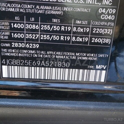 Mercedes ML 320 2009, 148,556 km - 3.0 l - Bakı