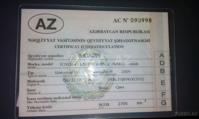 Toyota Prado 2009, 103,000 km - 2.7 л - Xırdalan