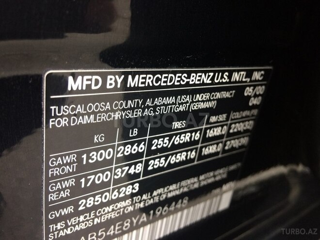 Mercedes ML 320 2001, 245,000 km - 3.2 л - Bakı
