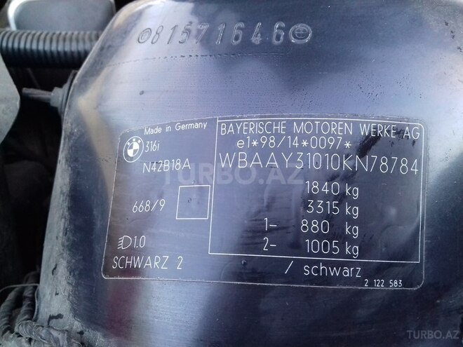 BMW 318 2002, 316,000 km - 1.8 l - Bakı