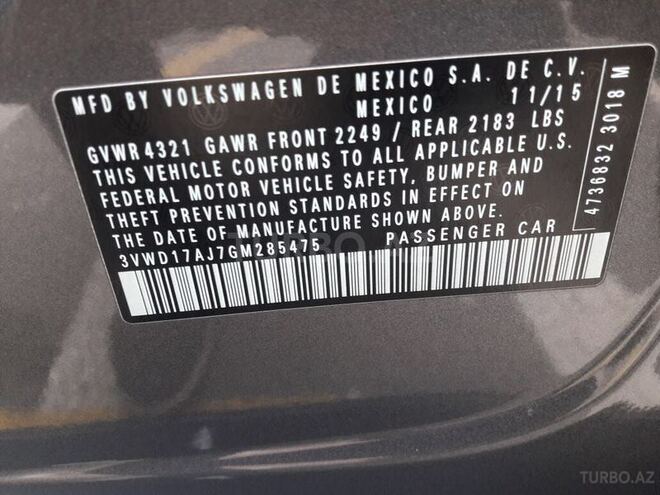Volkswagen Jetta 2015, 41,600 km - 1.8 l - Bakı