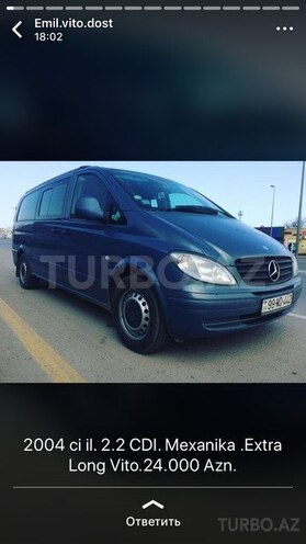 Mercedes Vito 111 2004, 370,000 km - 2.2 l - Bakı