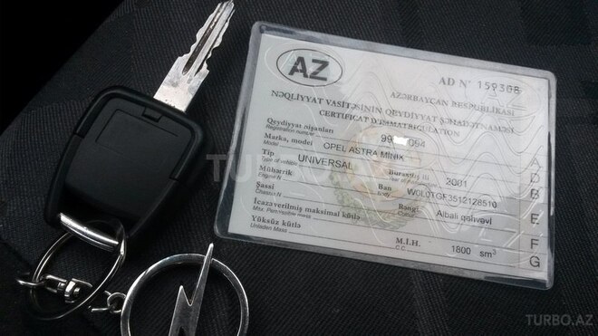 Opel Astra 2001, 2,645,800 km - 1.8 l - Bakı