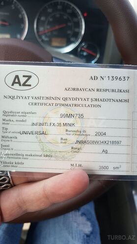 Infiniti FX35 2004, 178,000 km - 3.5 л - Bakı
