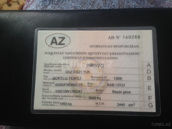 GAZ 3302-744 1998, 315,000 km - 2.5 l - Bakı