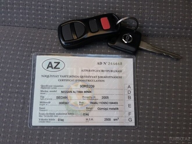 Nissan Altima 2005, 355,558 km - 2.5 л - Bakı