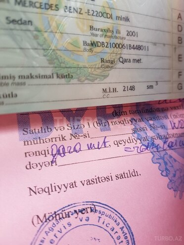 Mercedes E 220 2001, 333,053 km - 2.2 l - Bakı