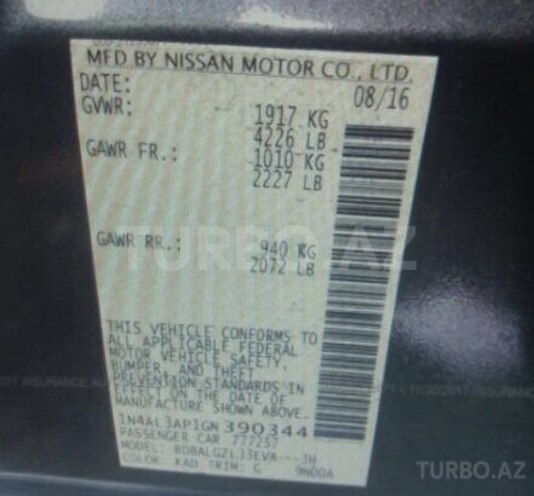 Nissan Altima 2016, 19,000 km - 2.5 л - Bakı