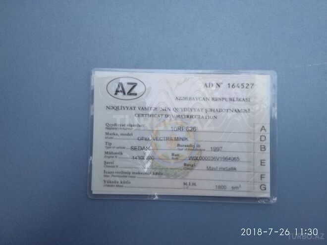 Opel Vectra 1997, 300,000 km - 1.8 л - Balakən