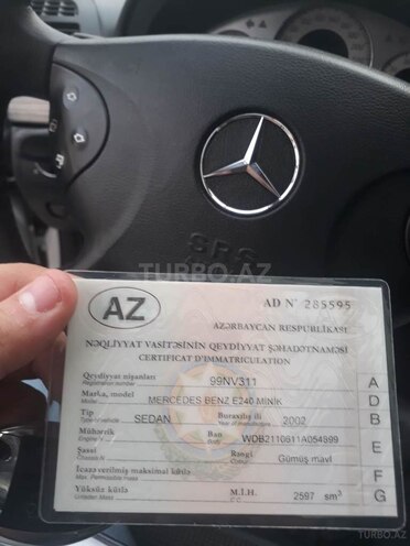 Mercedes E 240 2002, 246,000 km - 2.6 l - Bakı
