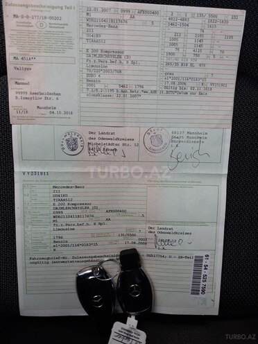 Mercedes E 200 2008, 124,000 km - 2.0 л - Bakı