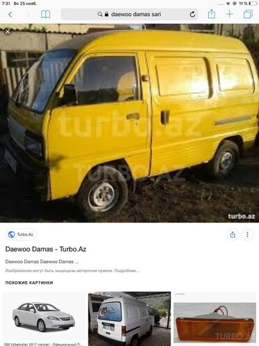 Daewoo Damas 1998, 123,567 km - 0.1 l - Sumqayıt