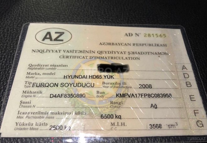 Hyundai HD-65 2008, 217,340 km - 3.6 l - Bakı