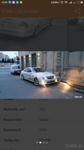 Mercedes E 320 2002, 198,000 km - 0.3 l - Bakı