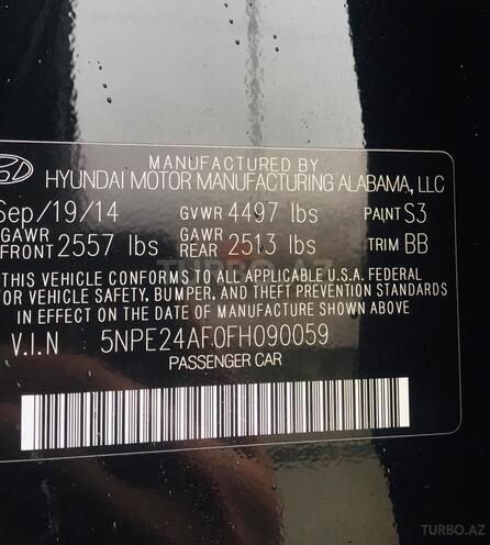 Hyundai Sonata 2014, 23,500 km - 2.4 l - Bakı