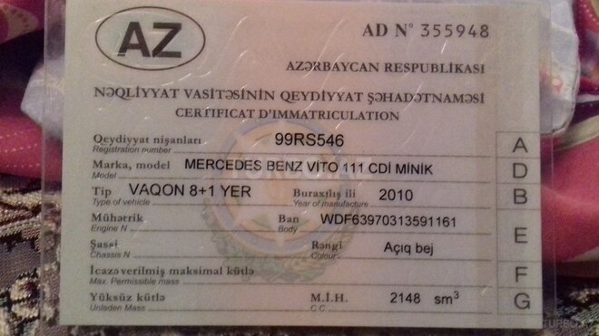 Mercedes Vito 111 2010, 181,000 km - 2.2 л - Bakı