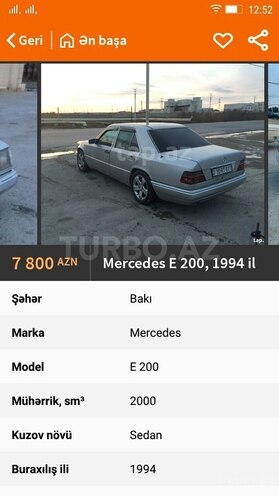 Mercedes E 220 1992, 222,222 km - 2.2 l - Sumqayıt