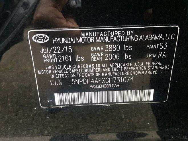 Hyundai Elantra 2015, 73,000 km - 1.8 l - Bakı