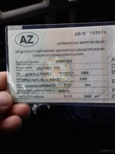 GAZ 33021 1998, 380,000 km - 2.5 l - Yevlax