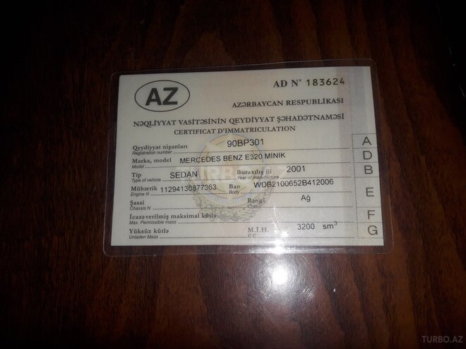 Mercedes E 320 2001, 129,605 km - 3.2 l - Gəncə