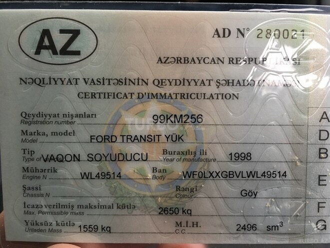 Ford Transit 1998, 300,000 km - 2.5 l - Bakı