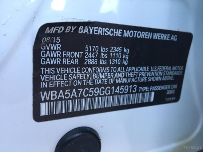 BMW 528 2015, 74,000 km - 2.0 л - İmişli