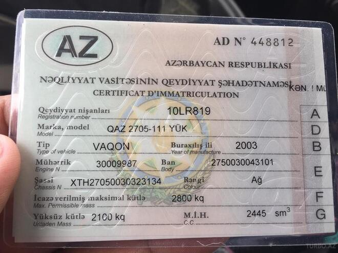 GAZ 2705 2003, 123,840 km - 2.5 л - Xırdalan