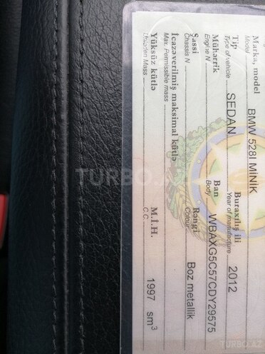 BMW 528 2012, 68,900 km - 2.0 l - Bakı
