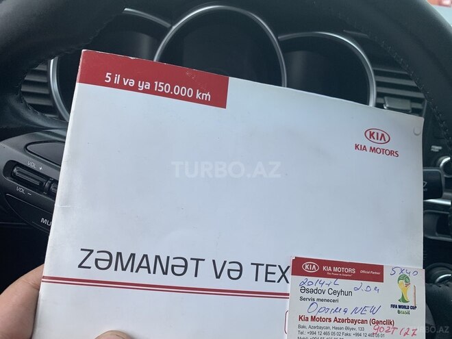 Kia Optima 2014, 103,000 km - 2.0 l - Bakı