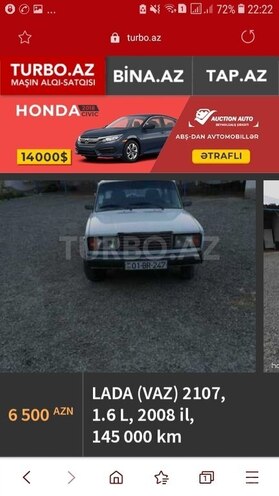 LADA (VAZ) 2107 2008, 45,000 km - 1.7 l - Xırdalan
