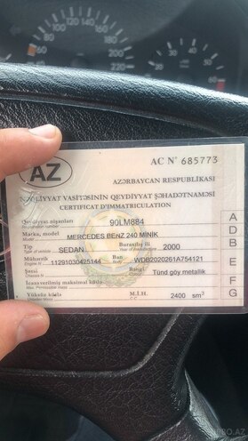 Mercedes C 240 2000, 480,000 km - 2.4 л - Bakı