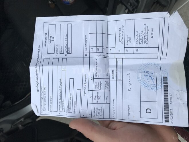 Mercedes C 200 2001, 328,447 km - 2.0 л - Bakı