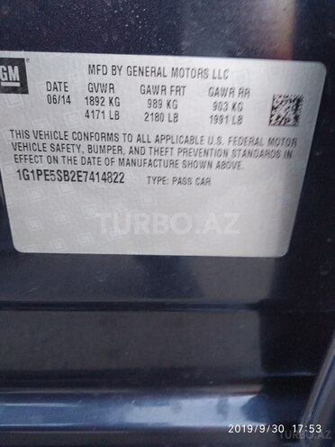 Chevrolet Cruze 2014, 76,000 km - 1.4 л - Gəncə