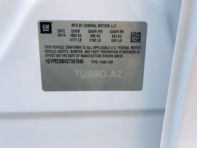 Chevrolet Cruze 2014, 131,000 km - 1.4 l - Bakı
