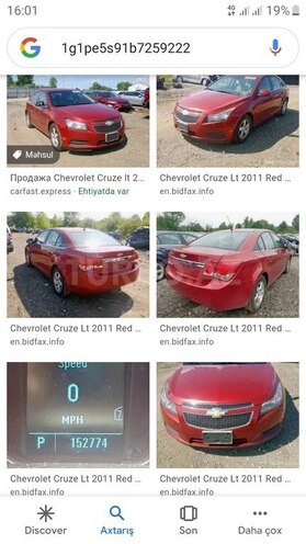 Chevrolet Cruze 2011, 153,000 km - 0.2 л - Bakı