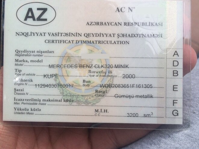 Mercedes CLK 320 2000, 174,300 km - 3.2 l - Bakı